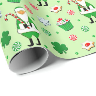 Papier Cadeau Papier d'enveloppement de Noël irlandais