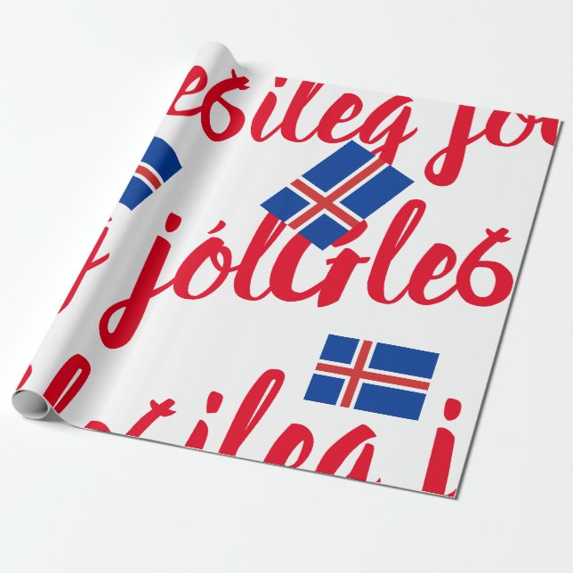 Papier Cadeau Papier d'enveloppement de Noël islandais (Déroulé)