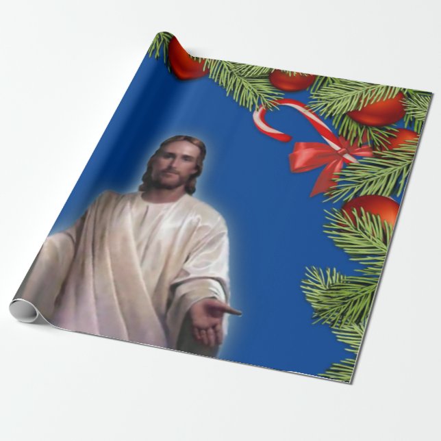 Papier Cadeau Papier d'enveloppement de Noël Jésus (Déroulé)