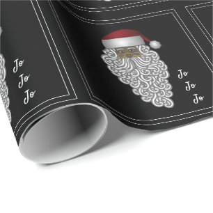 Papier Cadeau Papier d'enveloppement de Noël Latino Père Noël Jo