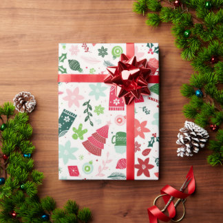 Papier Cadeau Papier d'enveloppement de Noël magique Mistletoe
