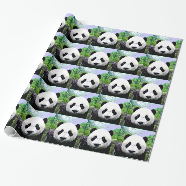 Papier Cadeau Papier d'enveloppement de Noël Panda Bear (Déroulé)