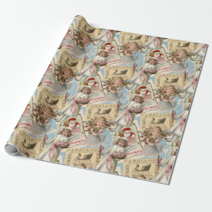 Papier Cadeau Papier d'enveloppement de Noël Pastel Blue Victori