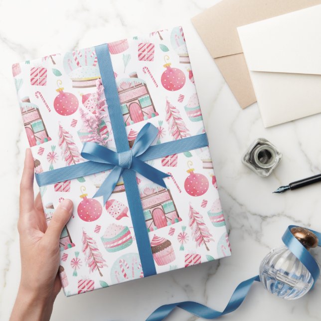 Papier Cadeau Papier d'enveloppement de Noël Peppermenthe (Cadeaux)