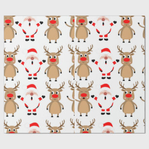 Papier Cadeau Papier d'enveloppement de Noël Père Noël