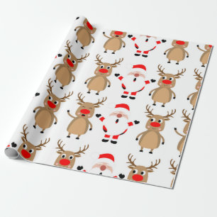 Papier Cadeau Papier d'enveloppement de Noël Père Noël