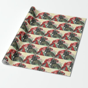 Papier Cadeau Papier d'enveloppement de Noël pour chien de taure