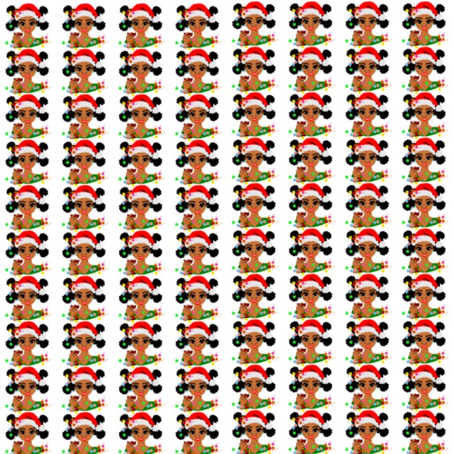 Papier Cadeau Papier d'enveloppement de Noël pour fille noire (Créateur téléchargé)