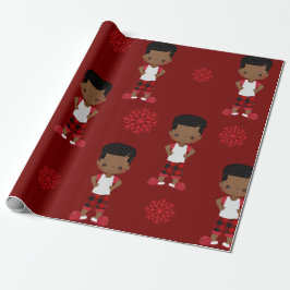 Papier Cadeau Papier d'enveloppement de Noël pour garçon afro-am