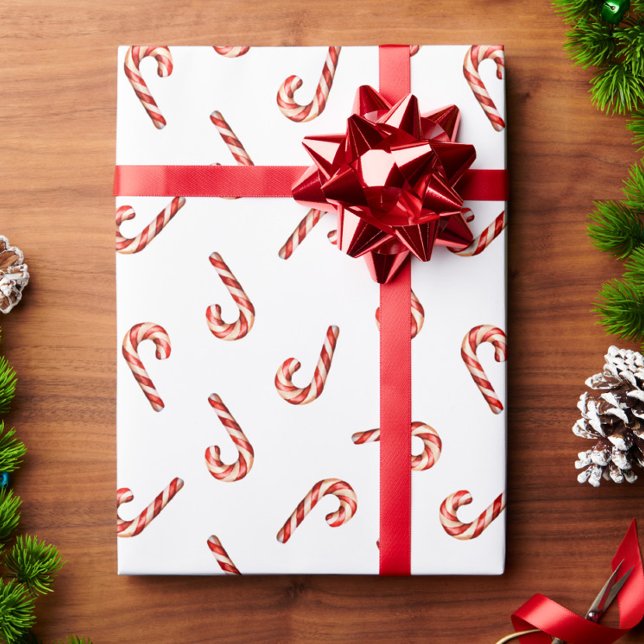 Papier Cadeau Papier d'enveloppement de Noël Sucre de canne blan (Créateur téléchargé)