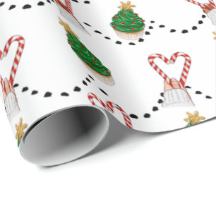 Papier Cadeau Papier d'enveloppement de Noël Sucre de canne Love