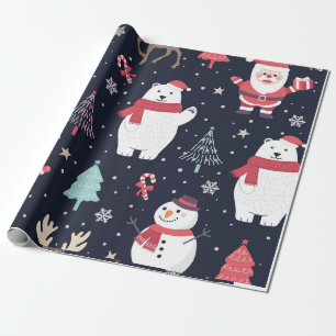 Papier Cadeau Papier d'enveloppement de Noël (Thème de Fête n° 2