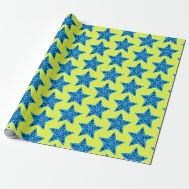 Papier Cadeau Papier d'enveloppement de Noël vibrant (Déroulé)