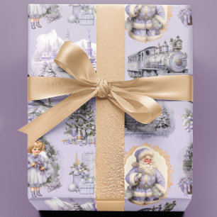 Papier Cadeau Papier d'enveloppement de Noël victorien d'antiqui