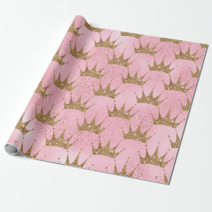 Papier Cadeau Papier d'enveloppement de Parties scintillant rose