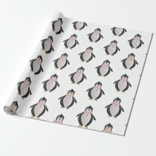 Papier Cadeau Papier d'enveloppement de pingouin à Parties scint