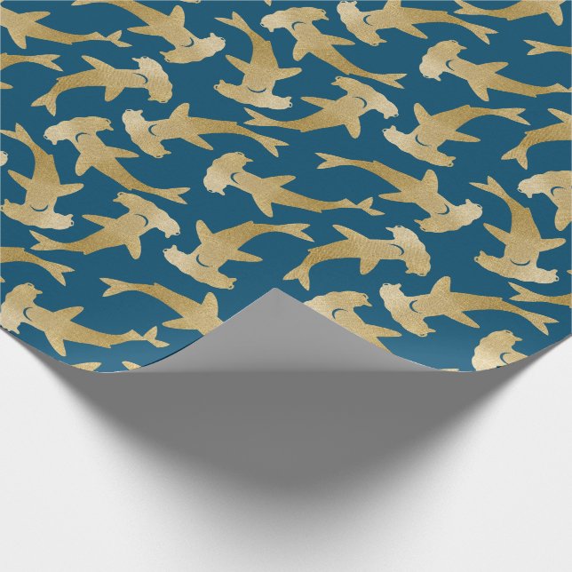 Papier Cadeau Papier d'enveloppement de requin à marteau (Coin)