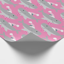 Papier d'enveloppement de requin Père Noël pour fi