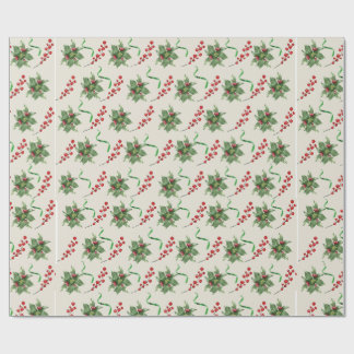 Papier Cadeau Papier d'enveloppement de ruban vert et creux