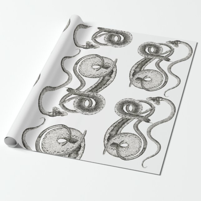 Papier Cadeau Papier d'enveloppement de serpent (Déroulé)