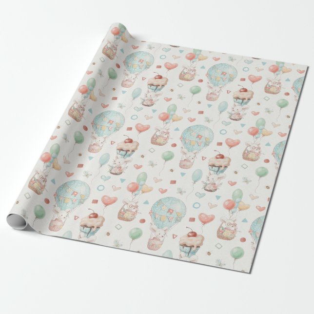Papier Cadeau Papier d'enveloppement de souris (Déroulé)