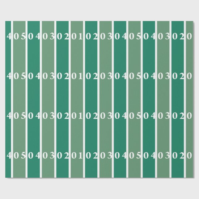 Papier Cadeau Papier d'enveloppement de terrain de football (Plat)