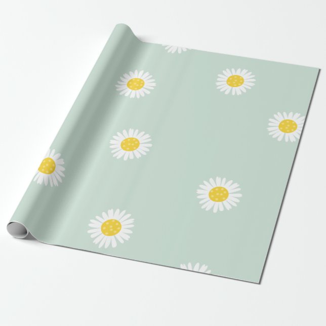 Papier Cadeau Papier d'enveloppement de texture de chrysanthème (Déroulé)
