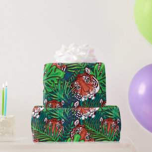 Papier Cadeau Papier d'enveloppement de tigre de jungle