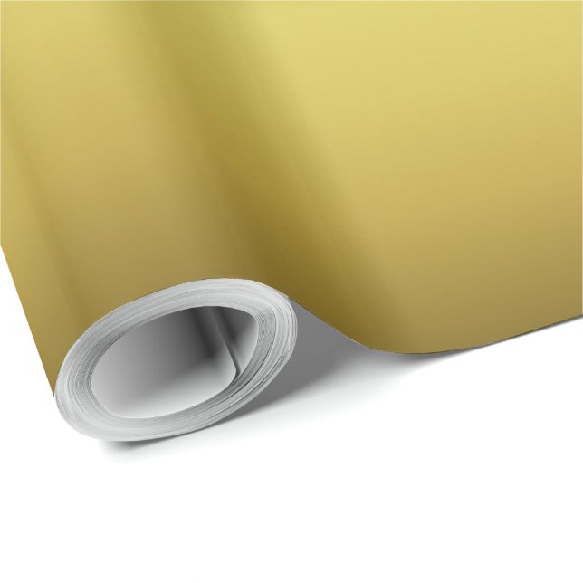 Papier Cadeau Papier d'enveloppement de ton or (Coin rond)