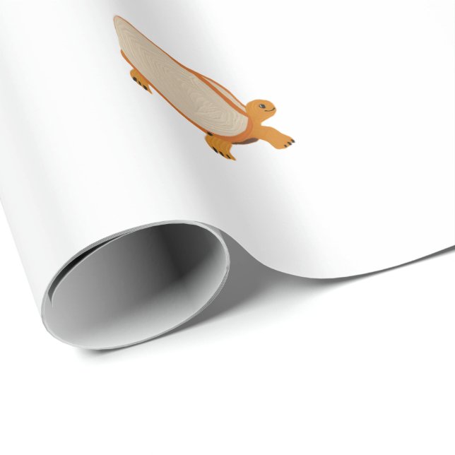 Papier Cadeau Papier d'enveloppement de tortue (Coin rond)