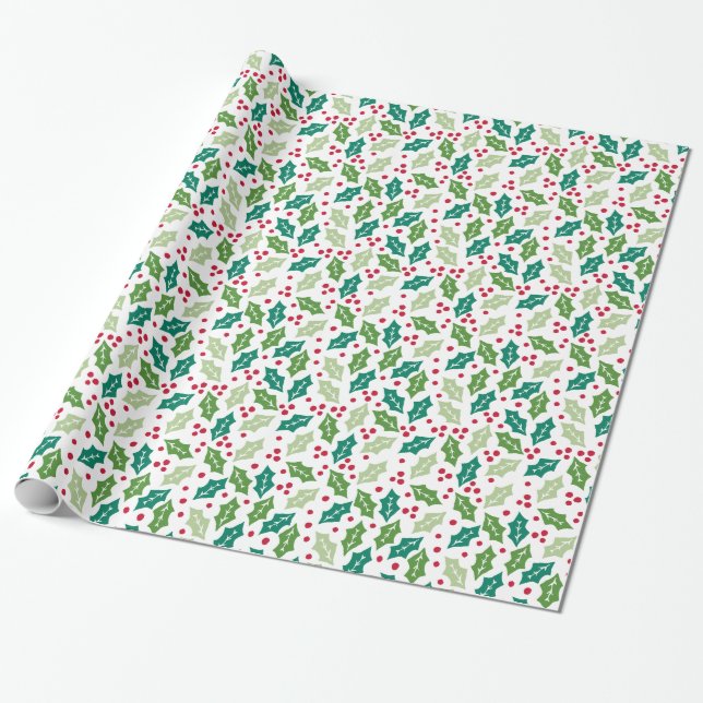 Papier Cadeau Papier d'enveloppement de vacances Mistletoe (Déroulé)