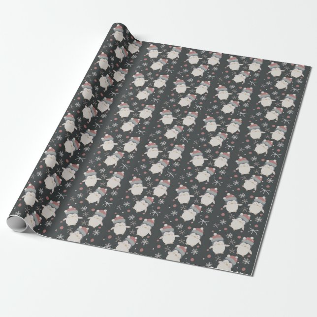 Papier Cadeau Papier d'enveloppement de vacances pour pingouin n (Déroulé)
