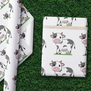 Papier Cadeau Papier d'enveloppement de vaches mignonnes