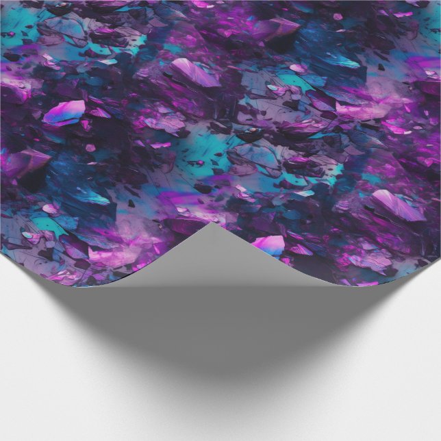 Papier Cadeau Papier d'enveloppement d'eau violet Opal Crystals  (Coin)