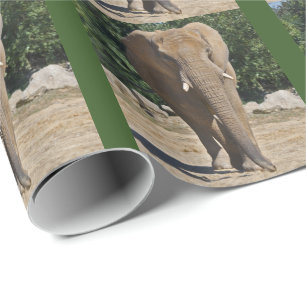 Papier Cadeau Papier d'enveloppement d'éléphants africains