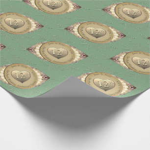 Papier Cadeau Papier d'enveloppement des 12e et 30e années Pearl