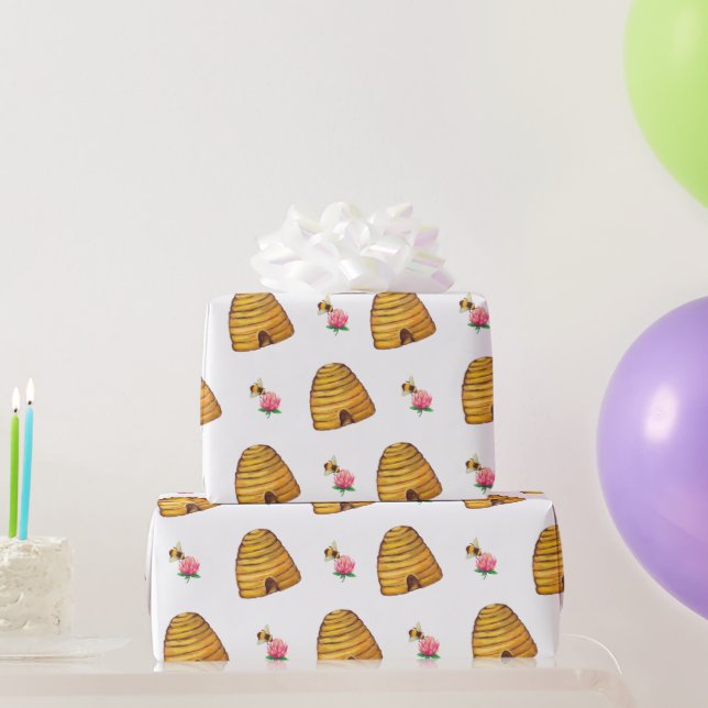 Papier Cadeau Papier d'enveloppement des abeilles (Cadeaux de fête)