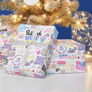 Papier Cadeau Papier d'enveloppement des affirmations positives
