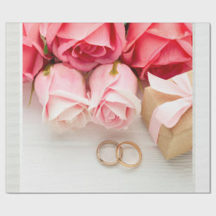Papier Cadeau Papier d'enveloppement des anneaux mariages