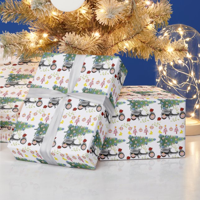 Papier Cadeau Papier d'enveloppement des arbres de Noël (Vacances)