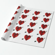 Papier d'enveloppement des coeurs