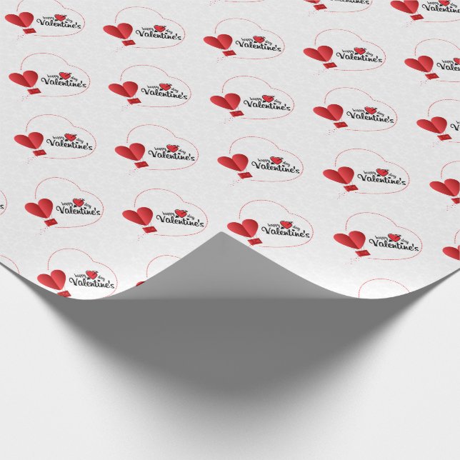 Papier Cadeau Papier d'enveloppement des coeurs Heureuses Sainte (Coin)