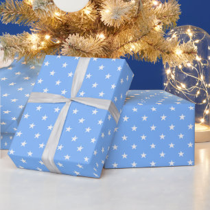 Papier Cadeau Papier d'enveloppement des étoiles bleues