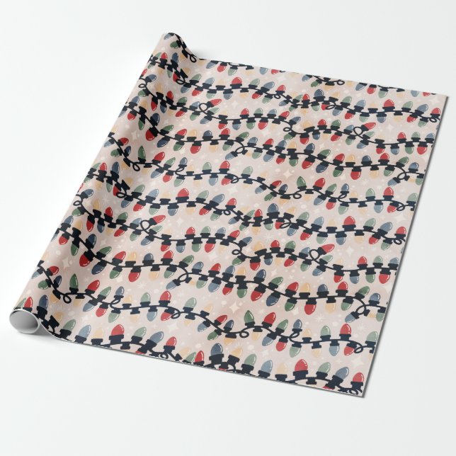 Papier Cadeau Papier d'enveloppement des feux de vacances (Déroulé)