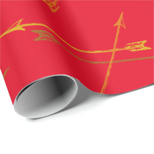Papier Cadeau Papier d'enveloppement des flèches rouges tribales
