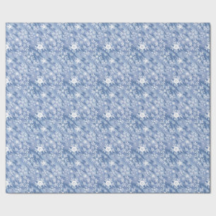 Papier Cadeau Papier d'enveloppement des flocons blancs