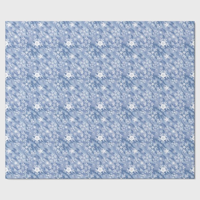 Papier Cadeau Papier d'enveloppement des flocons blancs (Couture)