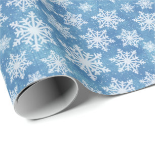 Papier Cadeau Papier d'enveloppement des flocons de neige