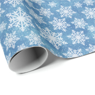 Papier Cadeau Papier d'enveloppement des flocons de neige