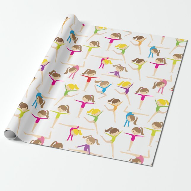 Papier Cadeau Papier d'enveloppement des gymnases mignons (Déroulé)